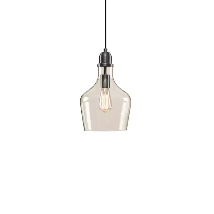 Dark Metal Glass Avalon Pendant Light>Kirklands Home Store