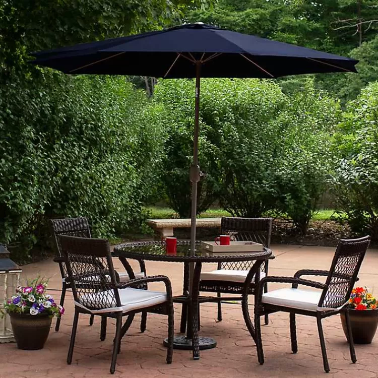 Dark Navy Tilt Hand Crank Outdoor Umbrella>Kirklands Home Best