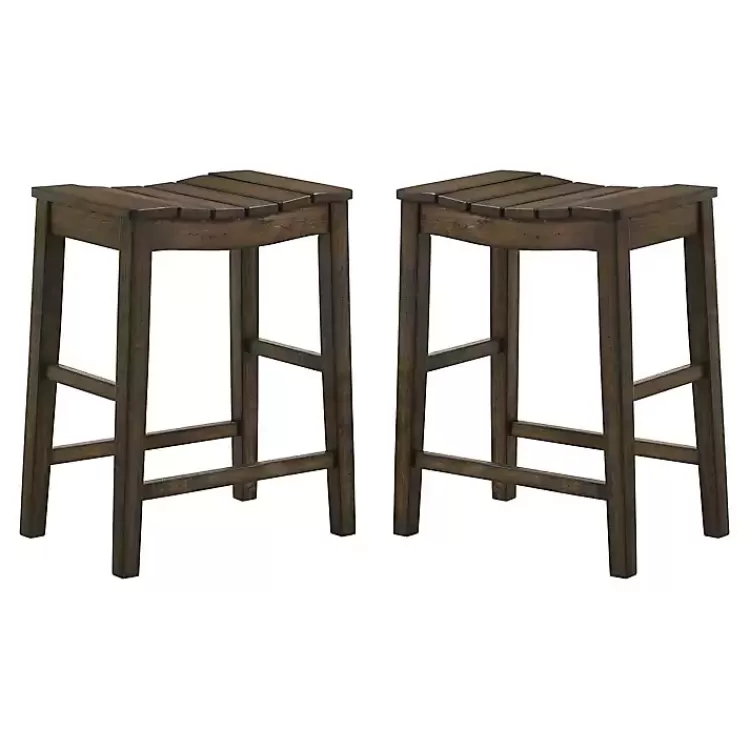 Dark Oak Wood Whitcombe Counter Stools, Set of 2>Kirklands Home Discount