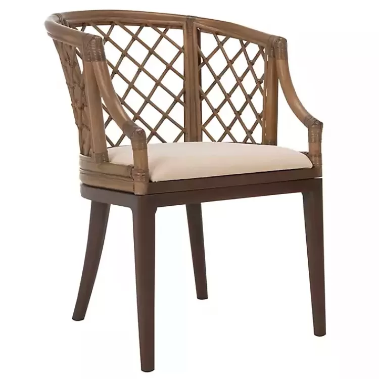 Dark Rattan Curved Back Carlotta Accent Chair>Kirklands Home Discount