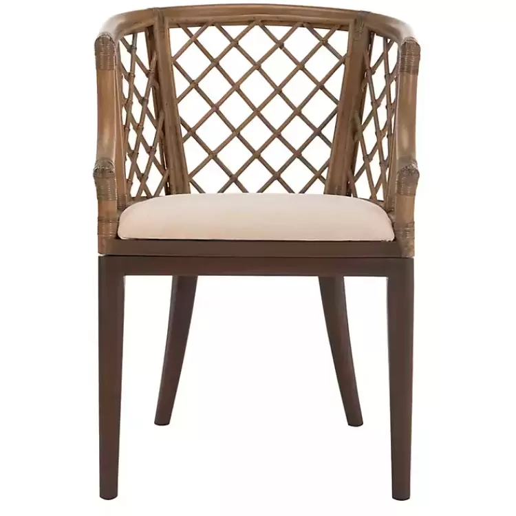 Dark Rattan Curved Back Carlotta Accent Chair>Kirklands Home Discount