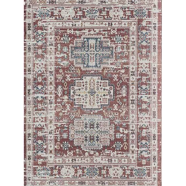 Dark Terra Cotta Borde Area Rug, 8x10>Kirklands Home Shop