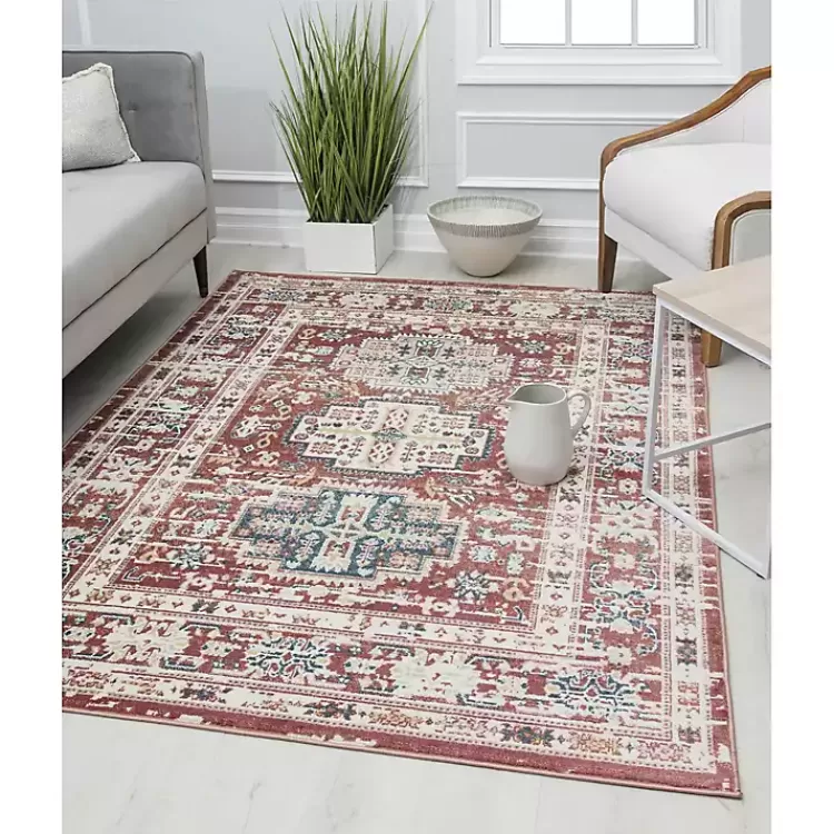Dark Terra Cotta Borde Area Rug, 8x10>Kirklands Home Shop