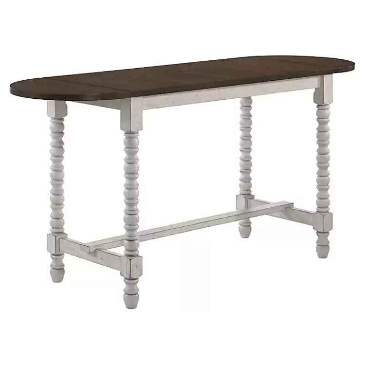 Dark Walnut & White Wood Ema Counter Height Table>Kirklands Home Best Sale