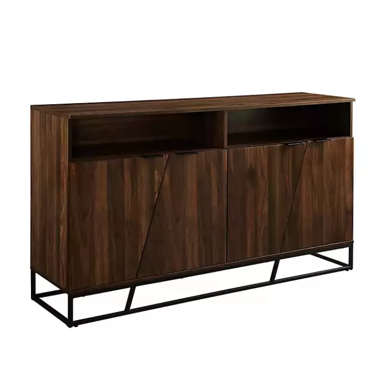 Dark Walnut Angled Door Wooden Sideboard Cabinet>Kirklands Home Store