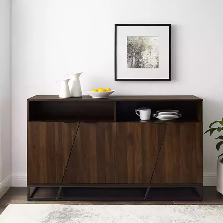 dark_walnut_angled_door_wooden_sideboard_cabinet_2.webp Dark Walnut Angled Door Wooden Sideboard Cabinet>Kirklands Home Store
