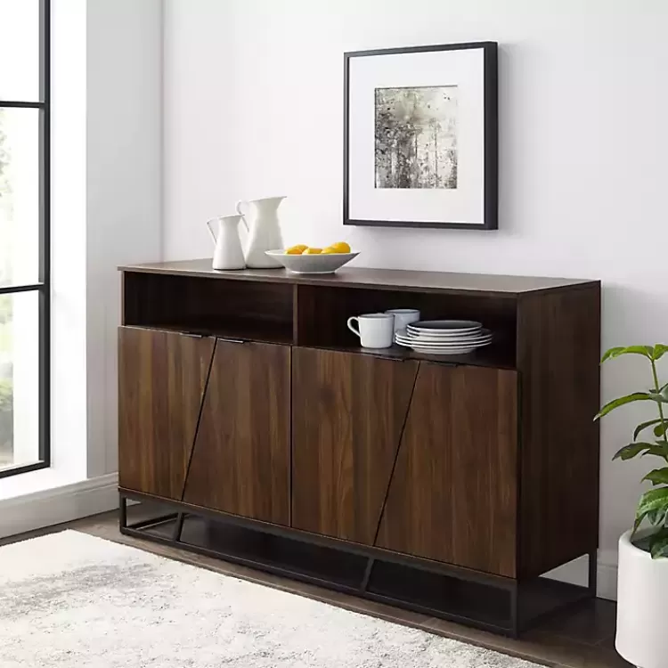 dark_walnut_angled_door_wooden_sideboard_cabinet_3.webp Dark Walnut Angled Door Wooden Sideboard Cabinet>Kirklands Home Store