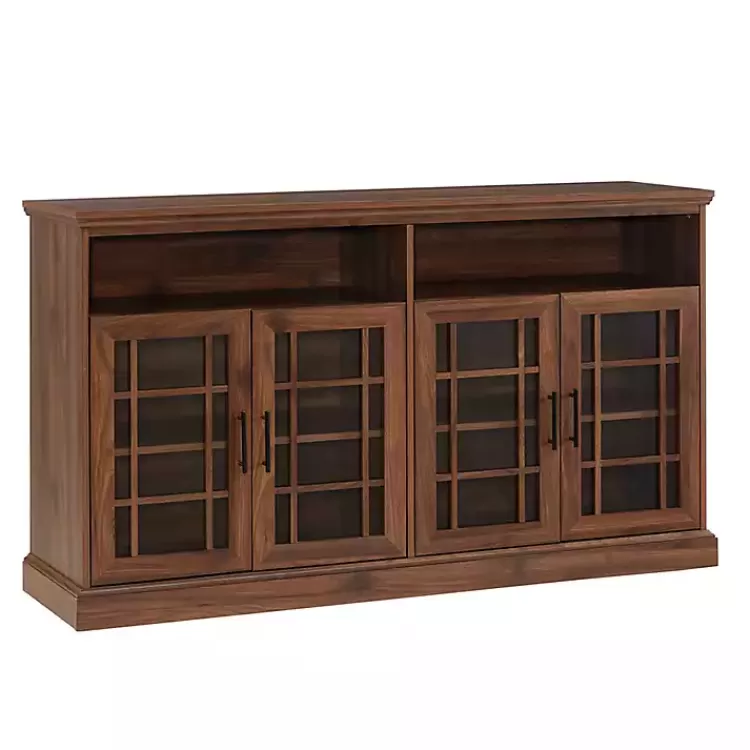 Dark Walnut Glass Door Classic TV Stand>Kirklands Home Sale