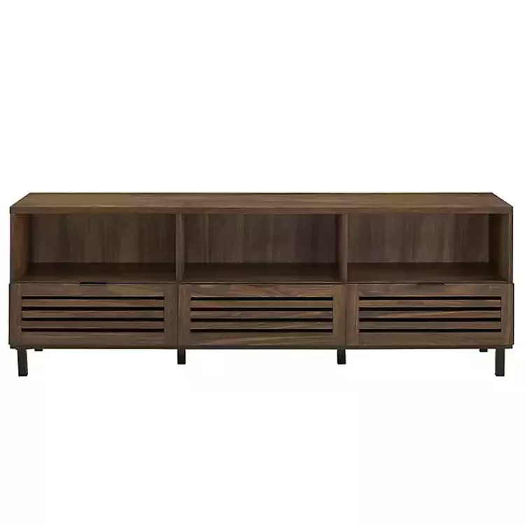 dark_walnut_rustic_slat_door_tv_stand__in_2.webp Dark Walnut Rustic Slat Door TV Stand, 70 in.>Kirklands Home Discount