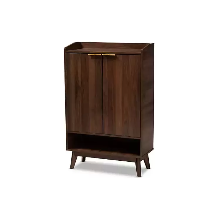 Dark Walnut 5-Shelf Wooden Shoe Cabinet>Kirklands Home Hot