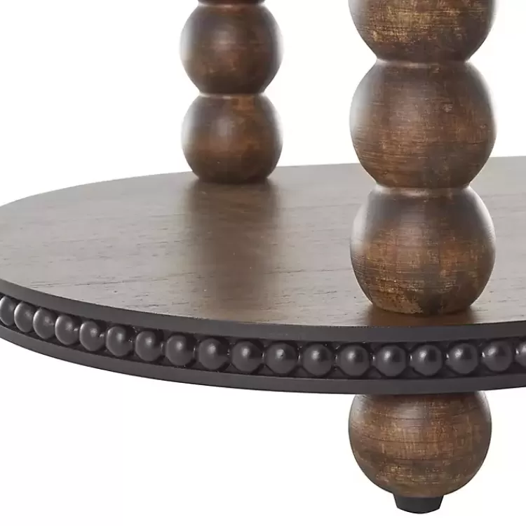 dark_wood_beaded_spindle_console_table_4.webp Dark Wood Beaded Spindle Console Table>Kirklands Home Fashion