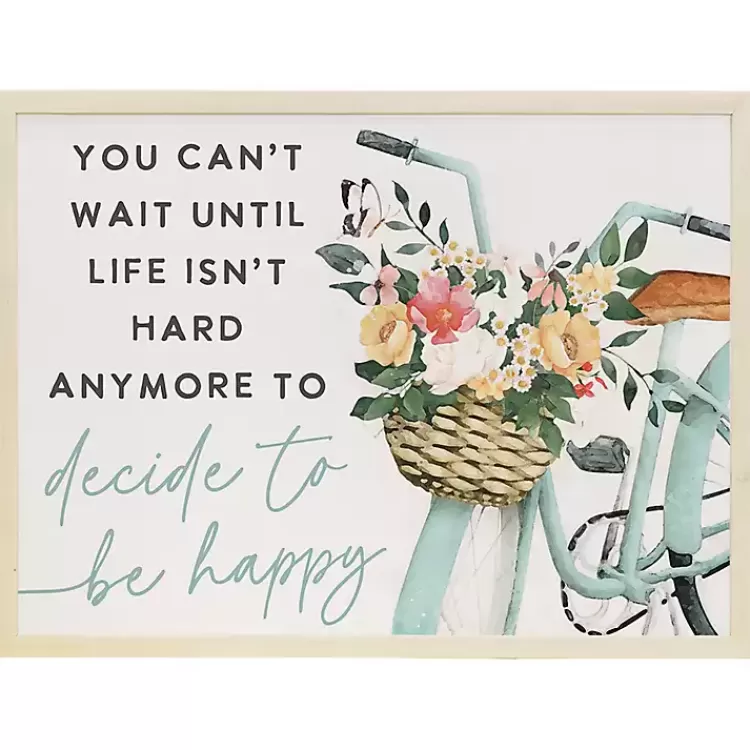 Decide to Be Happy Framed Wall Plaque>Kirklands Home New