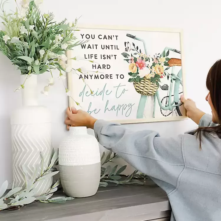 Decide to Be Happy Framed Wall Plaque>Kirklands Home New