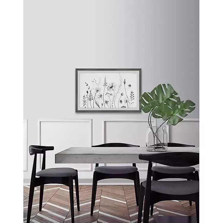 deckled_gray_flower_fields_framed_art_print_3.webp Deckled Gray Flower Fields Framed Art Print>Kirklands Home Store