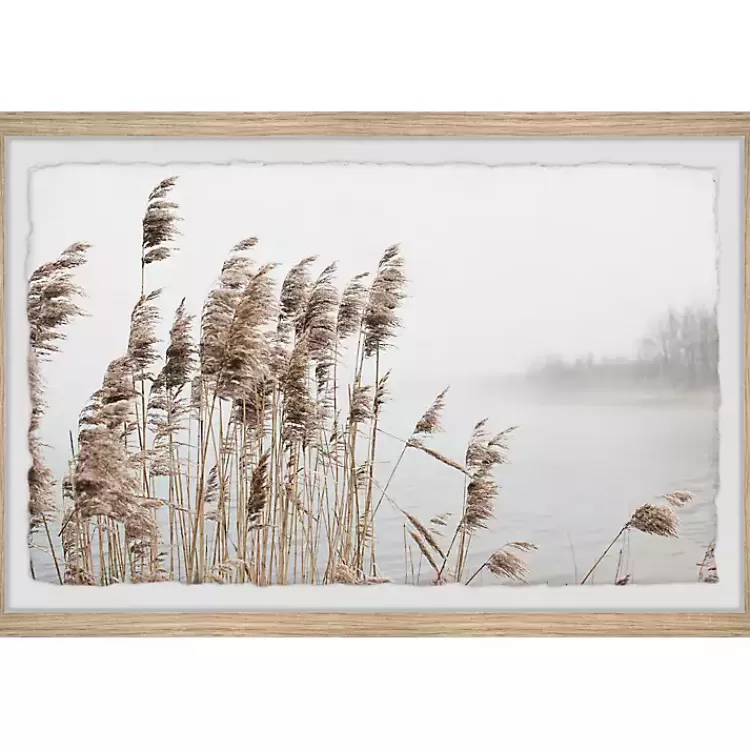 Deckled Lakeside Grass Framed Art Print>Kirklands Home Flash Sale