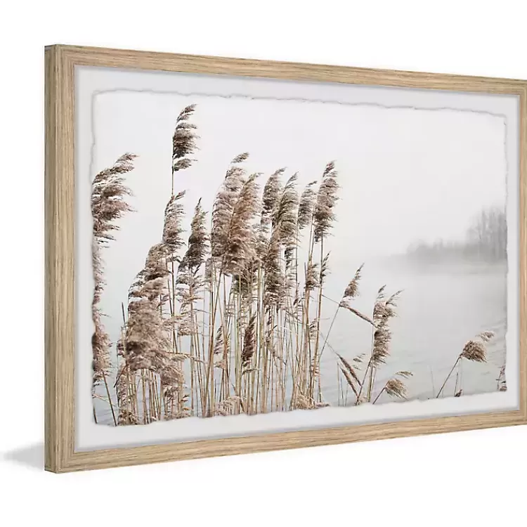 Deckled Lakeside Grass Framed Art Print>Kirklands Home Flash Sale