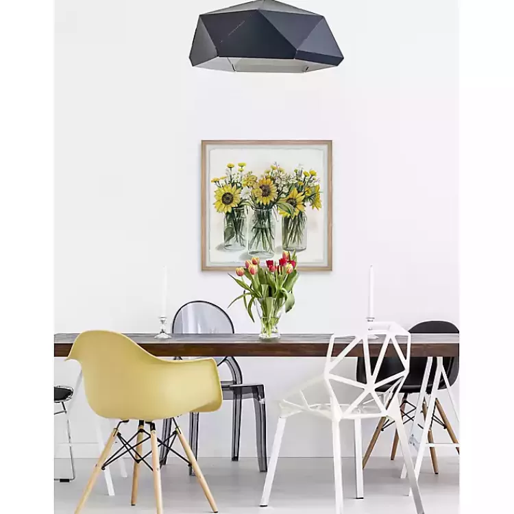 deckled_sunflower_trio_framed_art_print_2.webp Deckled Sunflower Trio Framed Art Print>Kirklands Home Best