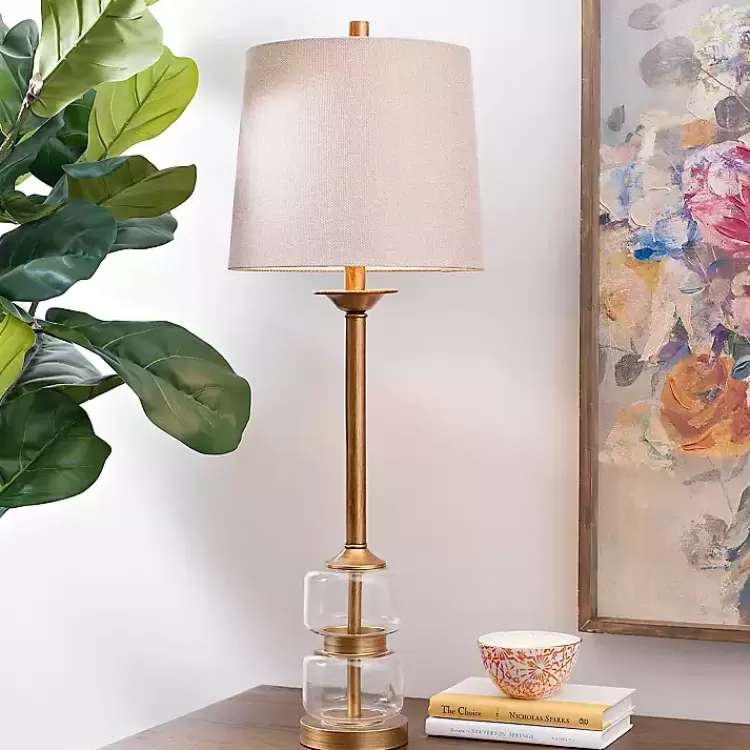 Deep Gold Glass Orb Buffet Lamp>Kirklands Home Outlet