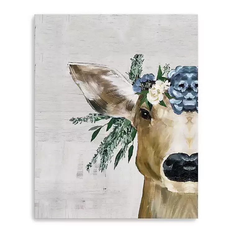 Deer and Wildflowers Giclee Canvas Art Print>Kirklands Home Sale