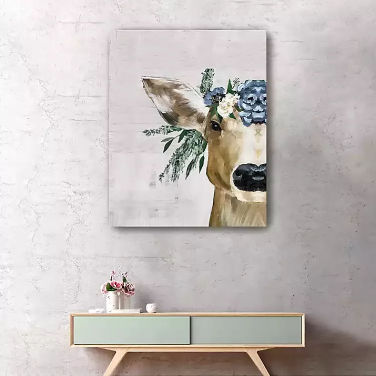 Deer and Wildflowers Giclee Canvas Art Print>Kirklands Home Sale