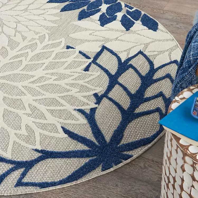denim_floral_burst_round_outdoor_area_rug_6.webp Denim Floral Burst Round Outdoor Area Rug>Kirklands Home Cheap
