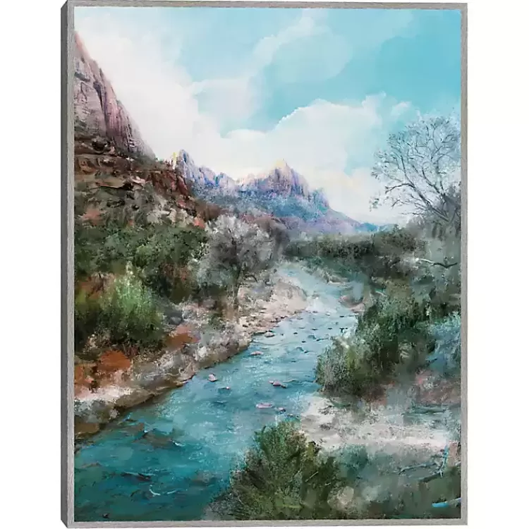 Desert Blues Framed Canvas Art Print>Kirklands Home Best Sale