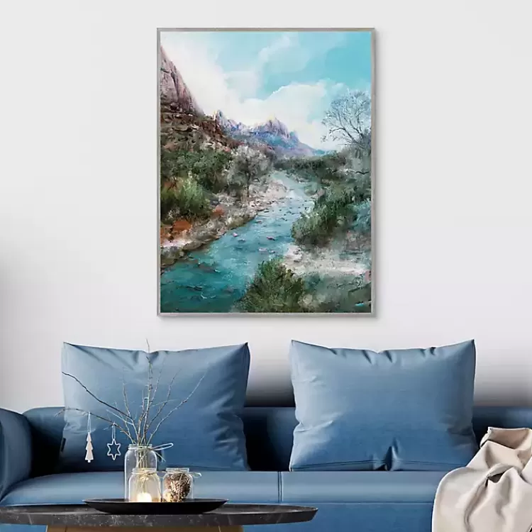 Desert Blues Framed Canvas Art Print>Kirklands Home Best Sale