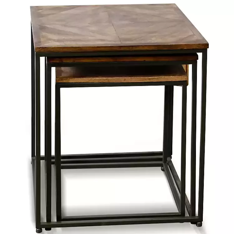 Diamond Wood Top Nesting Accent Tables, Set of 3>Kirklands Home Flash Sale