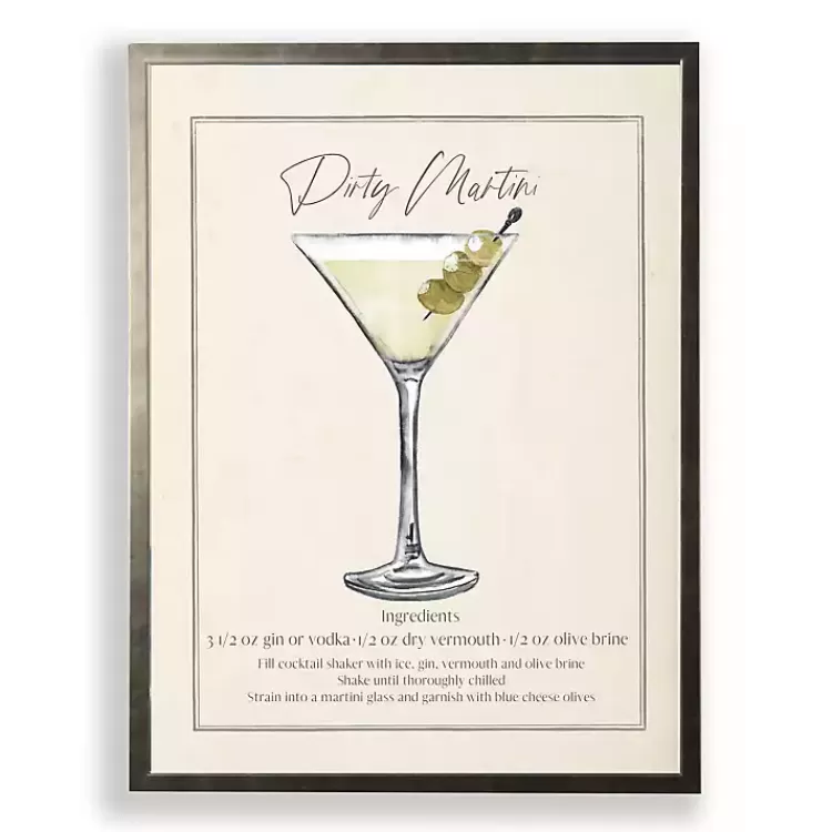Dirty Martini Framed Art Print>Kirklands Home Fashion