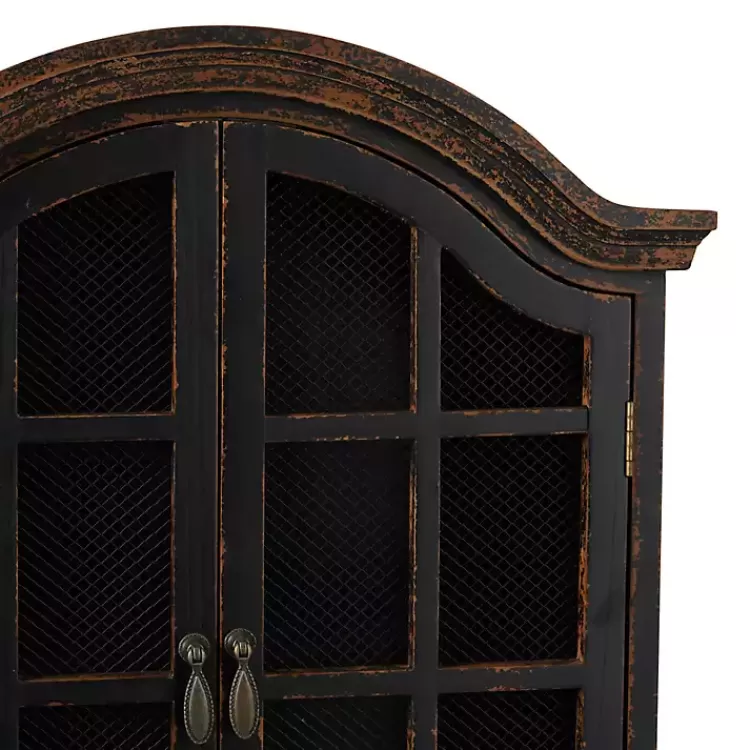 distressed_black_wood_wall_cabinet_2.webp Distressed Black Wood Wall Cabinet>Kirklands Home Cheap