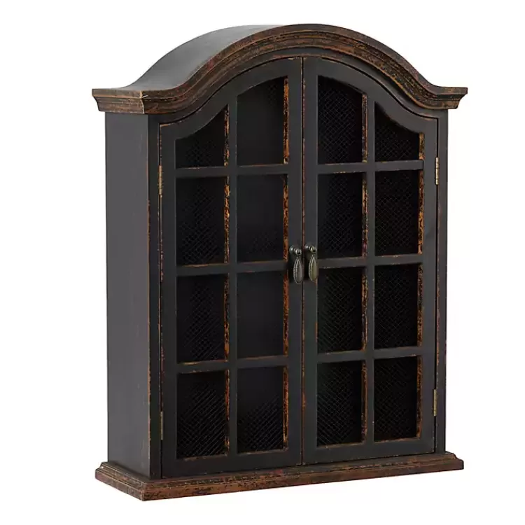 distressed_black_wood_wall_cabinet_5.webp Distressed Black Wood Wall Cabinet>Kirklands Home Cheap