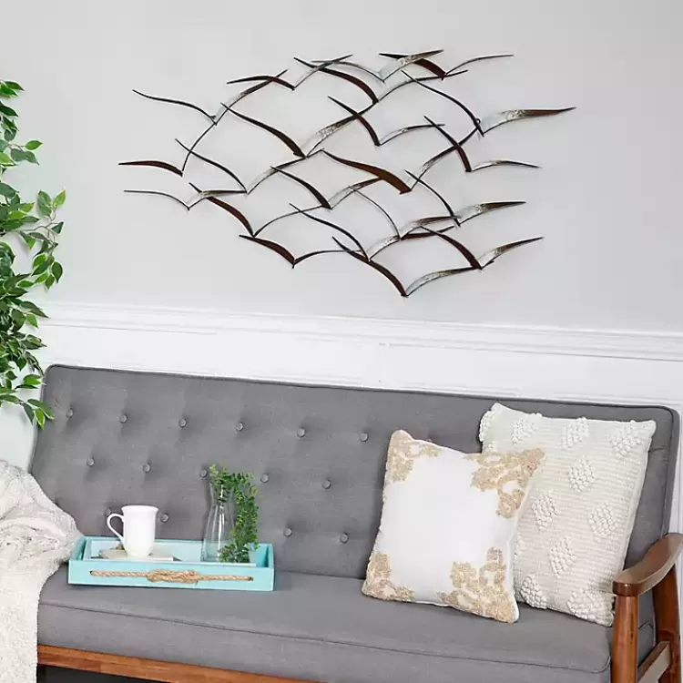 Distressed Metal Flock of Birds Wall Plaque>Kirklands Home Store