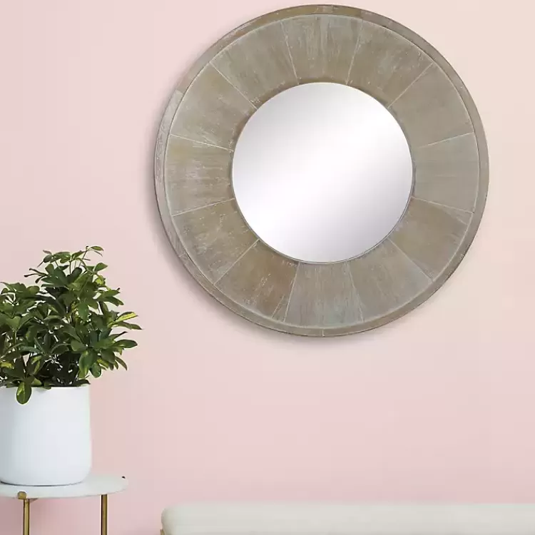 Distressed Wood Planked Frame Wall Mirror>Kirklands Home Discount