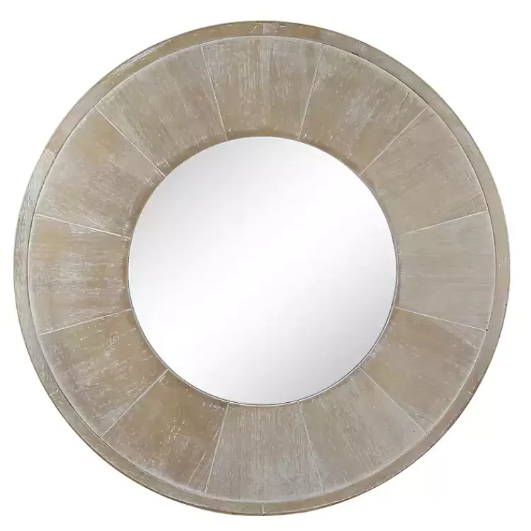 Distressed Wood Planked Frame Wall Mirror>Kirklands Home Discount
