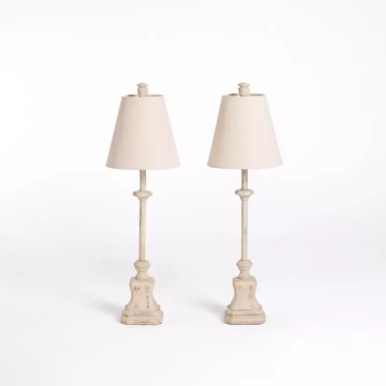 Distressed Cream Buffet Lamps, Set of 2>Kirklands Home New