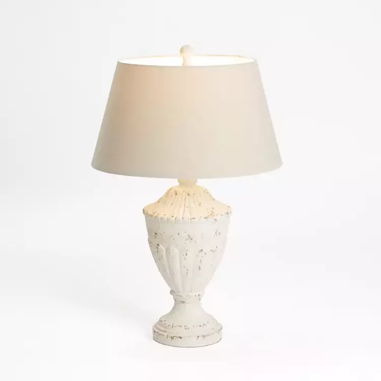 Distressed Cream Hadley Table Lamp>Kirklands Home Flash Sale