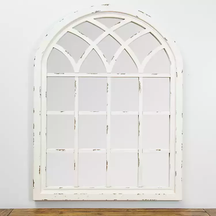 Distressed Cream Sadie Arch Mirror>Kirklands Home Clearance