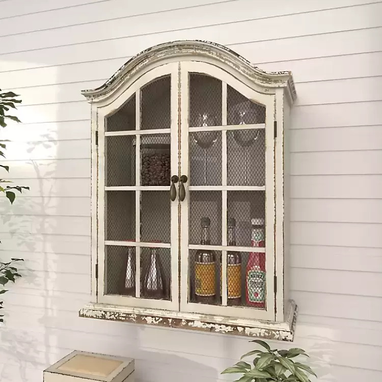 distressed_cream_wood_wall_cabinet_10.webp Distressed Cream Wood Wall Cabinet>Kirklands Home Best
