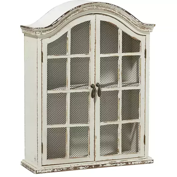 distressed_cream_wood_wall_cabinet_4.webp Distressed Cream Wood Wall Cabinet>Kirklands Home Best