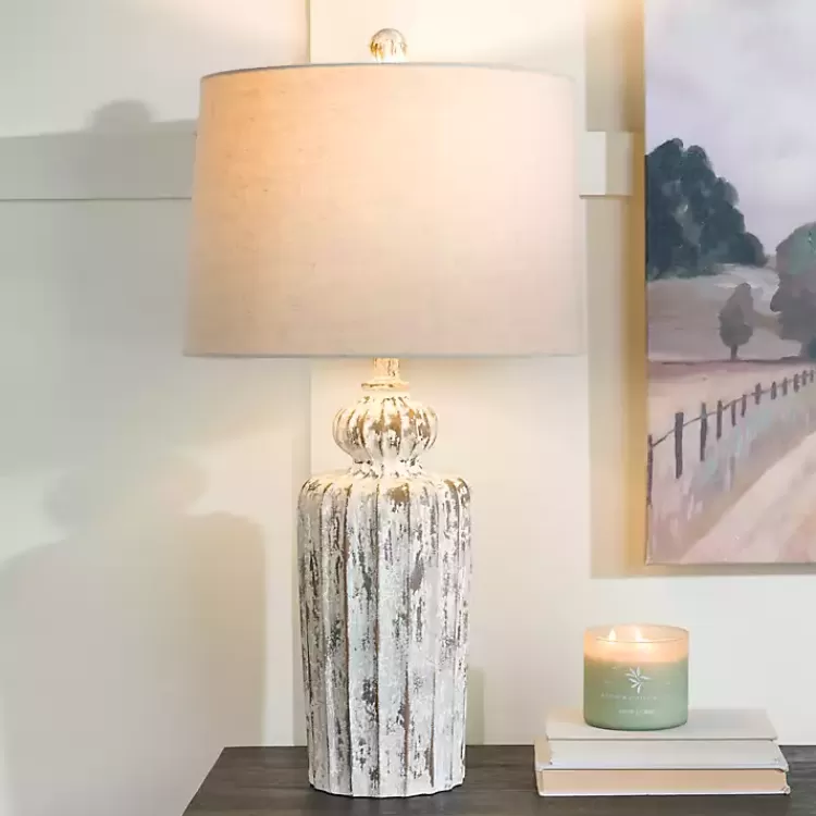 Distressed Fluted Tuscany Table Lamp>Kirklands Home Discount