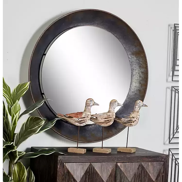 Distressed Galvanized Curved Framed Mirror>Kirklands Home Hot