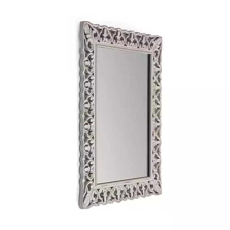 distressed_gray_botanical_rectangle_wall_mirror_3.webp Distressed Gray Botanical Rectangle Wall Mirror>Kirklands Home Best Sale