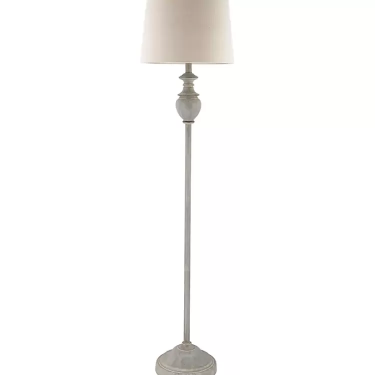 Distressed Gray Hadlee Floor Lamp>Kirklands Home Clearance