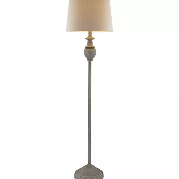 Distressed Gray Hadlee Floor Lamp>Kirklands Home Clearance
