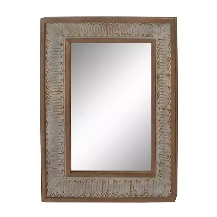 distressed_gray_wood_rectangular_wall_mirror_3.webp Distressed Gray Wood Rectangular Wall Mirror>Kirklands Home Flash Sale