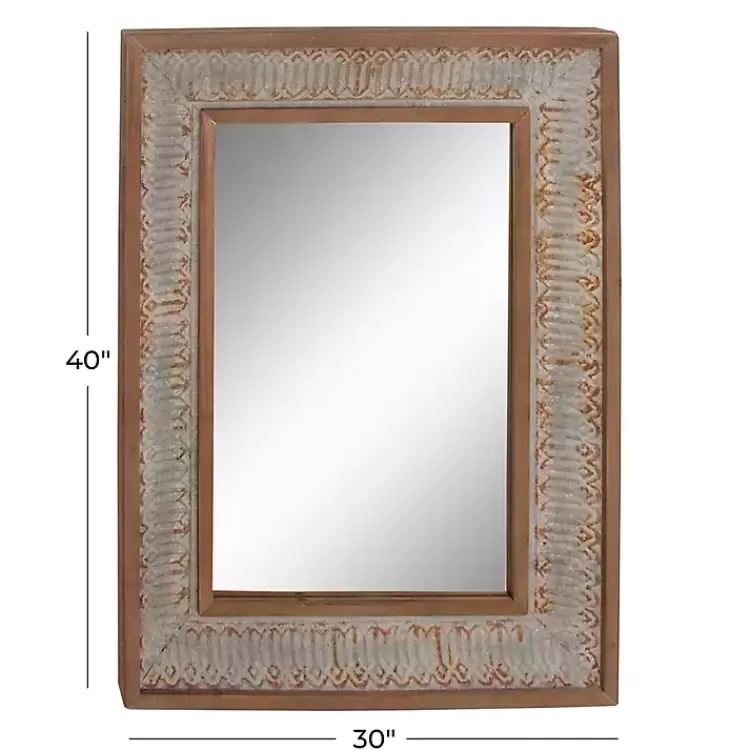 distressed_gray_wood_rectangular_wall_mirror_6.webp Distressed Gray Wood Rectangular Wall Mirror>Kirklands Home Flash Sale