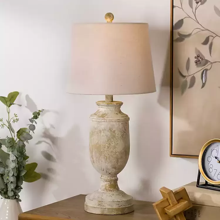 Distressed Urn Table Lamp>Kirklands Home Shop