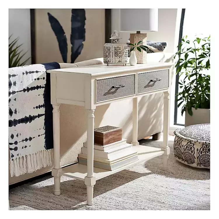 Distressed Natural Ronan 2-Drawer Console Table>Kirklands Home Flash Sale