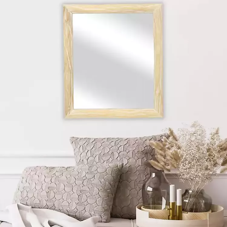 Distressed Natural Wood Recgle Wall Mirror>Kirklands Home Online