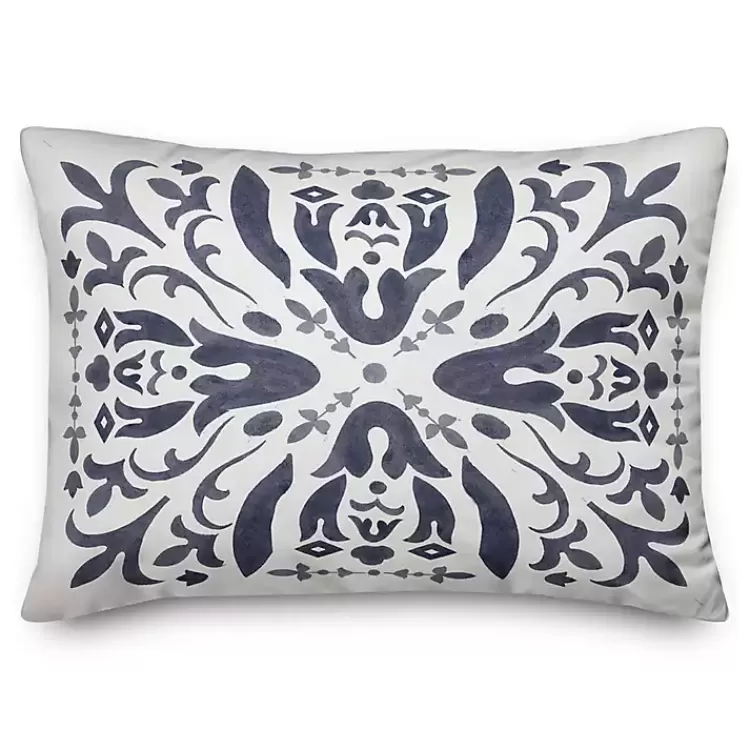 Distressed Navy Outdoor Pillow>Kirklands Home Online